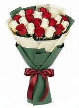 Букет Микс из красных и белых роз #REPLACE_PRED# Троицком