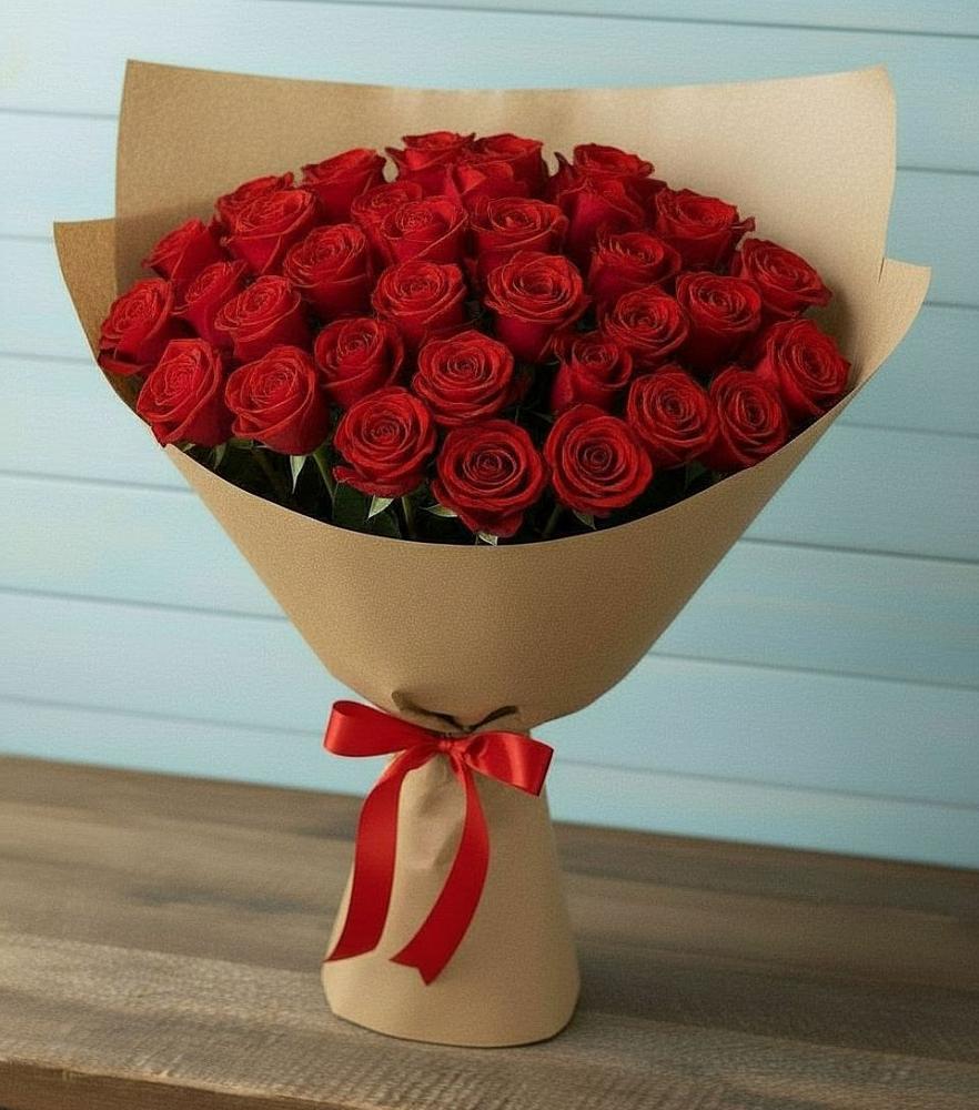 Букет Красные розы Милано в Троицком