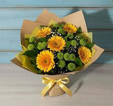Букет цветов из:  Герберы и Хризантемы #REPLACE_PRED# Троицком