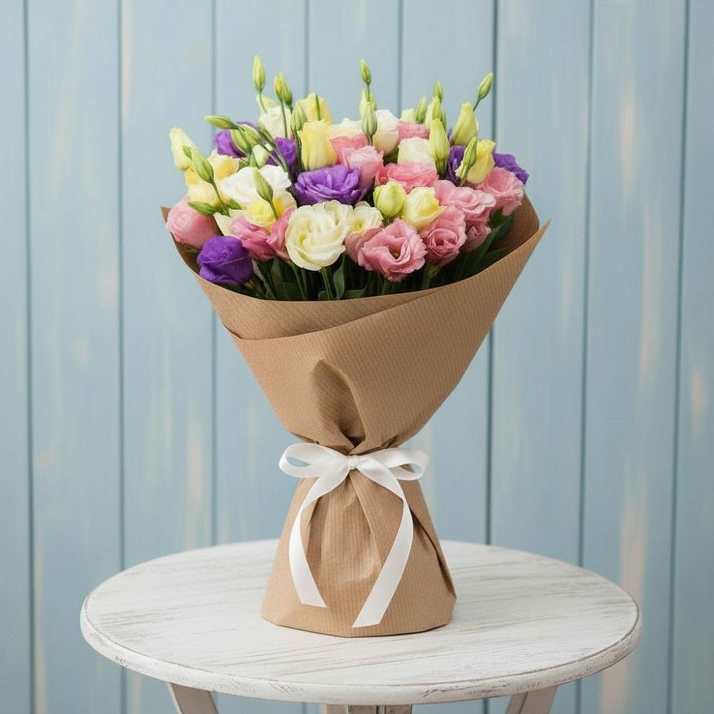 Букет цветов из: Лизиантусы в Троицком