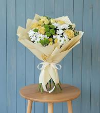 Букет цветов из:  Хризантемы и Розы #REPLACE_PRED# Троицком