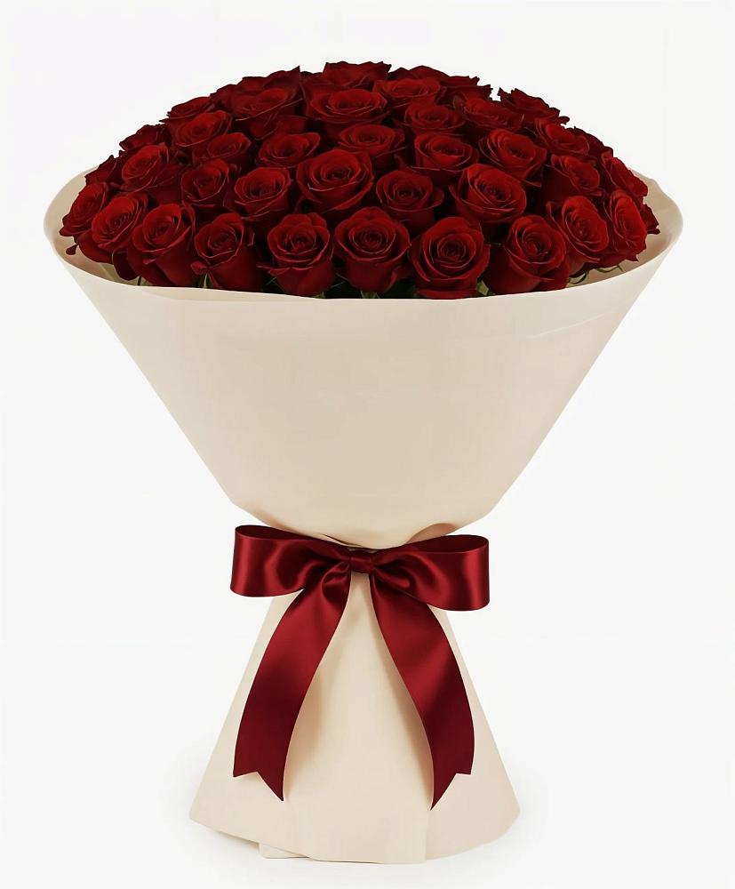 Букет 101 Бордовая роза Блэк Бакарра в Троицком