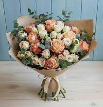 Букет цветов из:  Альстромерии и Розы #REPLACE_PRED# Троицком