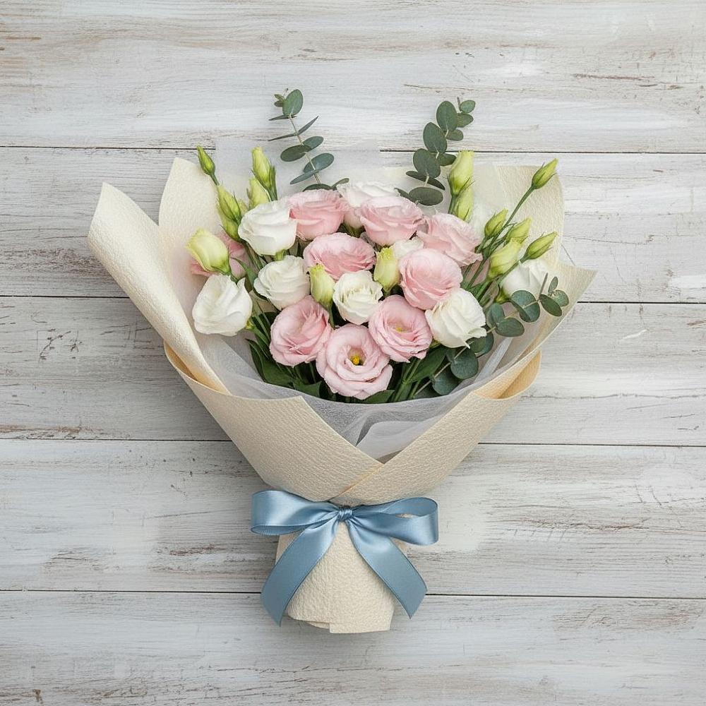 Букет цветов из: Лизиантусы в Троицком